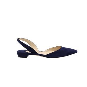 Paul Andrew Rhea 15 Slingback Sandals in Navy Blue Suede